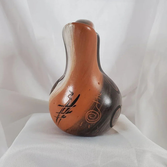 Cedar Mesa Native American Made Pottery Anasazi Rock Art Sandstone Wedding Vase - Picture 8 of 10